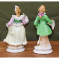 Pair of Dresden Style Male and Female Salt and Pepper