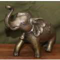 Vintage Cast Brass Indian Elephant with Bell on its Neck