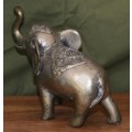 Vintage Cast Brass Indian Elephant with Bell on its Neck