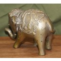 Vintage Cast Brass Indian Elephant (Leaning)