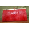 Vintage Fiorenza Ostrich Leather Clutch Bag