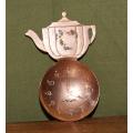 Copper Tea Measure Showing Clock