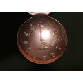 Copper Tea Measure Showing Clock