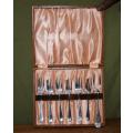 Boxed Chrome Plated Cake Forks (6) and Cake Server