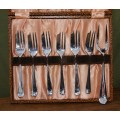 Boxed Chrome Plated Cake Forks (6) and Cake Server
