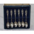 Nieuwzilver `Selecta` Set of 6 Teaspoons