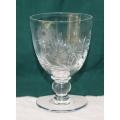 Rose Cut Crystal Goblet (5 available, bid per glass)