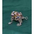 Wire Beaded Frog Figurine