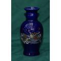 Vintage High Gloss Cobalt Blue Vase