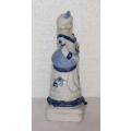 Blue and White Porcelain Figurine of a Victorian Lady @@@ CCCRRRAAAZZZYYY R1 START