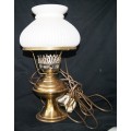Stunning Vintage Brass and Milk Glass Lamp