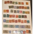 12 double pages of weird and wonderful treasure hunt stamps unvalued