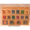Rodesia/Nysasaland 1954 Queens (Cat. Value 38/1) Complete to 5/-, Including coils
