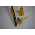 Pierre Cardin 18k Gold plated cufflinks and tie clip set