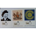 South Africa 3 x Post Cards Royal Visit Commemoration Queen Elizabeth 1995