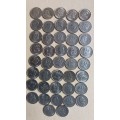 South Africa 5 cents from 1965 to 1988  * lot of 42 coins *