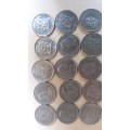 South Africa 5 cents from 1965 to 1988  * lot of 42 coins *