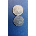 France 1960 &  1964 1 Franc * 2 x coins*
