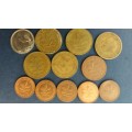 Germany 1968 - 1992  50, 10, 2 & 1 Pfennig * 12 x coins*
