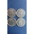 Netherlands 1973, 1976, 1978 & 1980 1 Gulden * 4 x coins* Queen Juliana