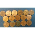 United states of America wheat 1 cents  1964 - 2006 * 16 x coins*