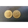 Netherlands 1968 1 Gulden *Queen Juliana  2 X coins*