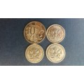 Australia 2007 10 cents & 2002, 2005 & 2008 5 cents * 4 x coins*