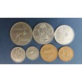 South Africa 1978 coin set includes R1, 50c , 20c, 10c, 5c, 2c & 1c * All circulated coins*