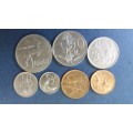 South Africa 1984 Coin Set includes R1, 50c, 20c, 10c, 5c, 2c & 1c * All circulated coins*