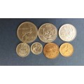 South Africa 1988 Coin Set includes R1, 50c, 20c, 10c, 5c, 2c & 1c * All circulated coins*