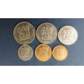South Africa 1989 coin set includes R1, 50c, 20c, 10c, 2c & 1c * All circulated coins*