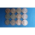 South Africa 1990 - 2001 1 c * 12 x coins*