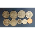 Mauritius various dates and values * 9 X Coins*