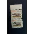 South Africa 1993 Endangered Fauna - Diceros Bicornis * Unused pair Stamp*