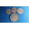 South Africa 1995 3 x 1 cent & 1 x 5 cent * 4 x coins*