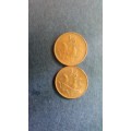 South Africa 1970 1/2 cent * 2 x coins*