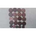 South Africa lot of 1c & 5c from 90s & 2000s * 21 x coins*