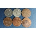 United States of America  1967 & 1983 1 Dime, 1963,1968,1993 & 1995 1 cent *6 x coins*