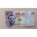 Swaziland 20 Emalangeni Note - 6.9.2017 Prefix AC