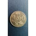 South Africa 1989  50 cents