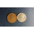 South Africa 1976 1 cent & 5 cent * 2 x coins*