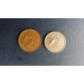 South Africa 1976 1 cent & 5 cent * 2 x coins*