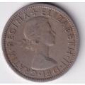 GREAT BRITAIN TWO SHILLINGS `FLORIN` 1957 KM#906 COPPER/NICKEL - SEE SCANS