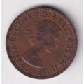 GREAT BRITAIN HALF PENNY 1958 KM#896 BRONZE - SEE SCANS