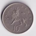 GREAT BRITAIN NEW TEN PENCE 1975 KM#897 COPPER/NICKEL - SEE SCANS