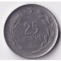 TURKEY 25 KURUS 1969 - SEE SCANS