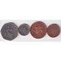 GREAT BRITAIN 50, 5, 2 pence and one penny 1997 - SEE SCANS