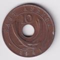 EAST AFRICA - 10 Cents - George VI 1941 KM#26