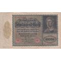 GERMANY 10,000 MARK REICHSBANKNOTE 1922 P71 VF (USED)