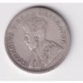 UNION OF SOUTH AFRICA 1933  TICKEY 3 PENCE (SILVER)